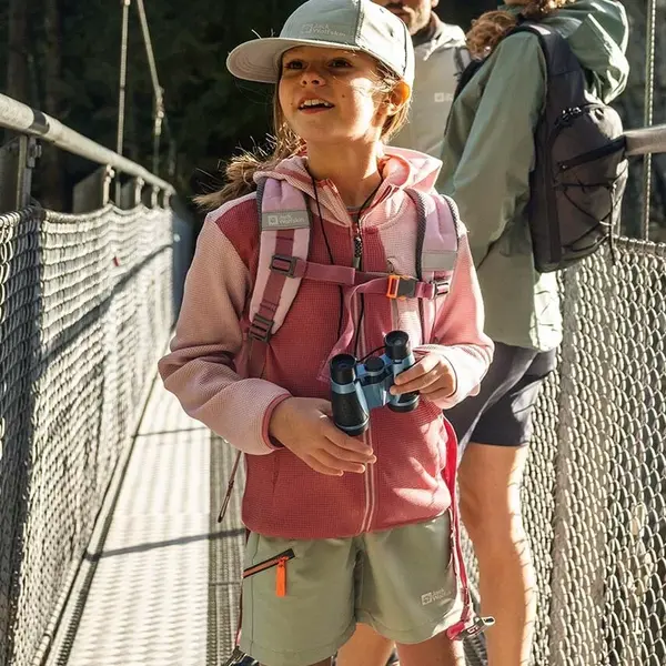 Dětská bunda Jack Wolfskin ACTAMICRID MIDLAYER růžová barva