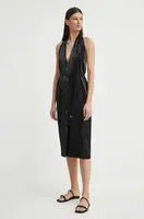 Šaty AERON SERAPHINE černá barva, midi, AW24SSDR517491