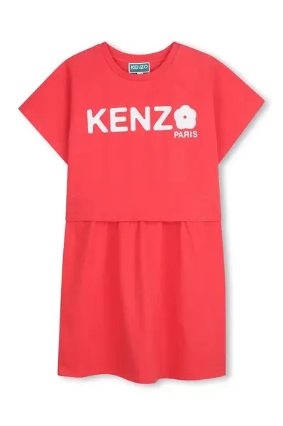 Dětské bavlněné šaty Kenzo Kids