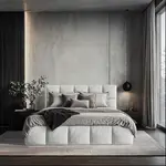 MID.YOU ČALOUNĚNÁ POSTEL, 140/200 cm, světle šedá