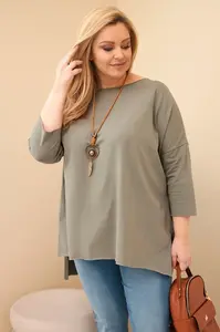 Kesi dámská asymetrická halenka s náhrdelníkem