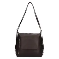 Dámská kožená kabelka/batoh SendiDesign Jena – tmavě hnedá