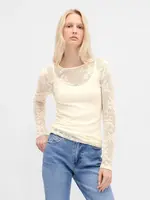 Dámský krajkový průsvitný top