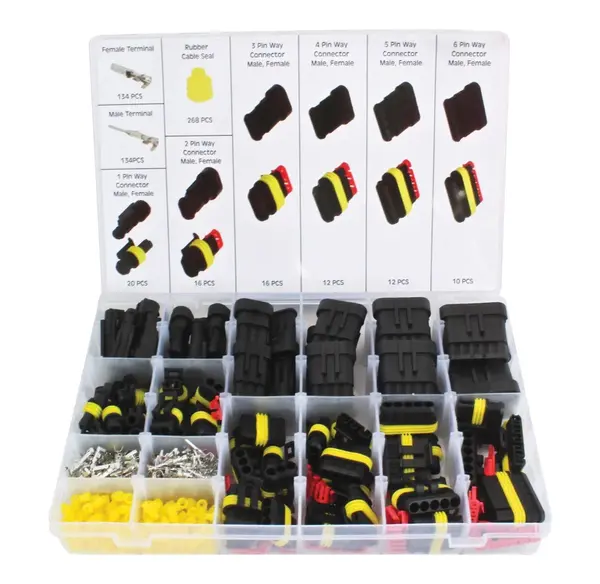 ASTA Elektrické konektory - štekry, voděodolné, sada 622 ks