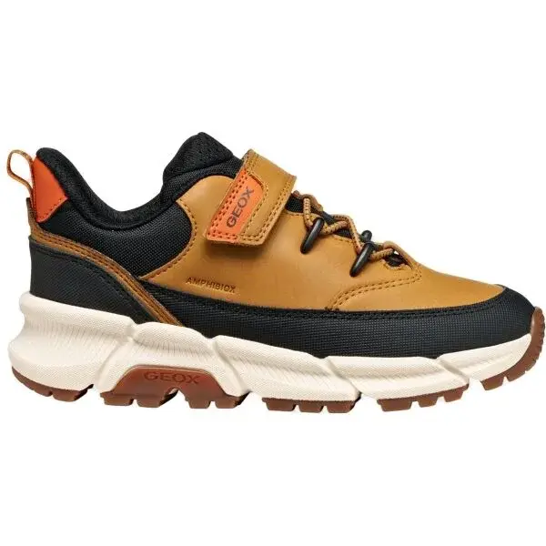 Geox J FLEXYPER PLUS Chlapecká volnočasová obuv, hnědá, velikost