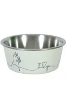 Miska nerez kočka Love Cat 400ml béžová Zolux