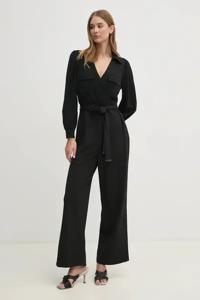 Overal Dkny černá barva, s límečkem, DD3K284A