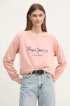 Mikina Pepe Jeans LUPITA dámská, růžová barva, s potiskem, PL581467