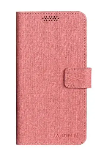 Flipové pouzdro SWISSTEN LIBRO UNI BOOK II XL, růžová (158 x 80 mm)