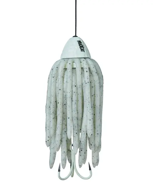 Madcat chobotnička worm teaser sinking 1,0 mm 220 lb 35 cm glow in the dark - 100 g
