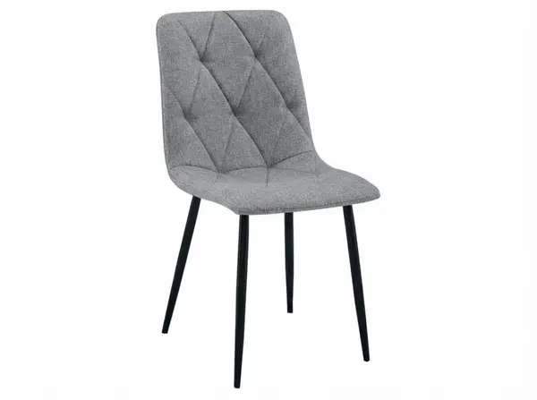 Sivá stolička LIBRA PLATINUM GREY s čiernymi nohami
