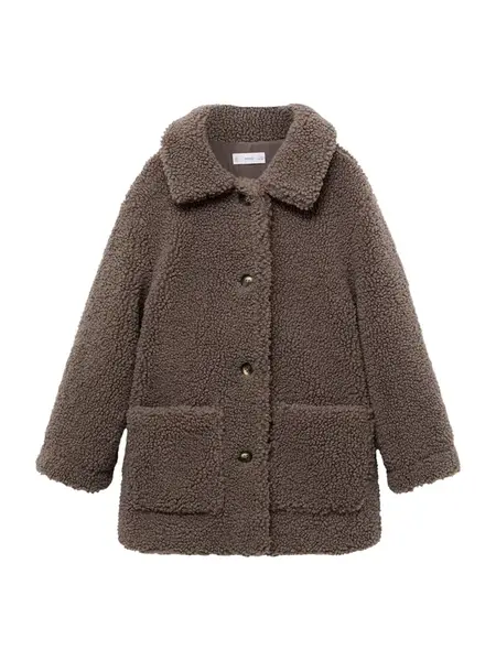 MANGO KIDS Kabát  čokoládová