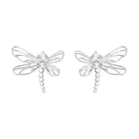 Postříbřené náušnice Lilou Dragonfly 182/22/KOL/AZU/BIC/SR