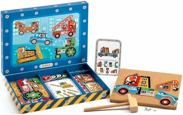 Dřevěná zatloukací Autíčka