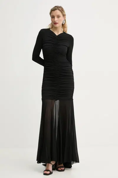 Šaty A.L.C. Fawn černá barva, maxi, 6DRES02467