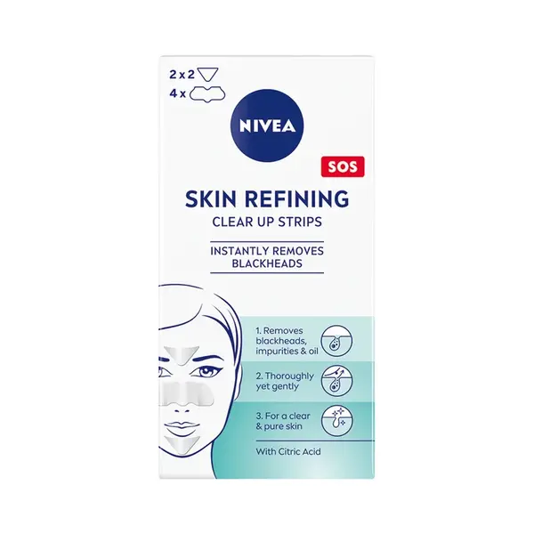 Nivea Osviežujúce čistiace pleťové náplasti (Refining Clear-Up Strips) 6 ks