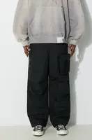 Kalhoty Maharishi M.A.L.I.C.E. M51 Cargo Pants Cotton Hemp Twill 28 pánské, černá barva, ve střihu cargo, 5051.BLACK
