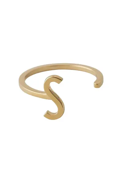 Pozlacený stříbrný prsten Design Letters