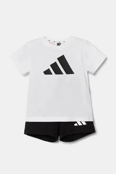 Dětská bavlněná souprava adidas bílá barva, JE1388