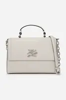 Kožená kabelka Karl Lagerfeld bílá barva, A1W30170