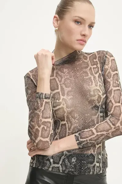 Halenka Answear.LAB dámská, černá barva, vzorovaná