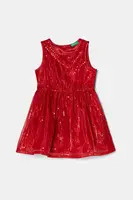 Šaty United Colors of Benetton červená barva, mini, 42R4GV01Z