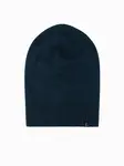 Ombre Men's cotton knit winter beanie hat - navy blue