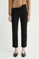 Kalhoty By Malene Birger VILEA. dámské, černá barva, přiléhavé, high waist, Q70354003Z