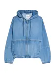 Bershka Prechodná bunda  telová / modrá denim / svetlomodrá