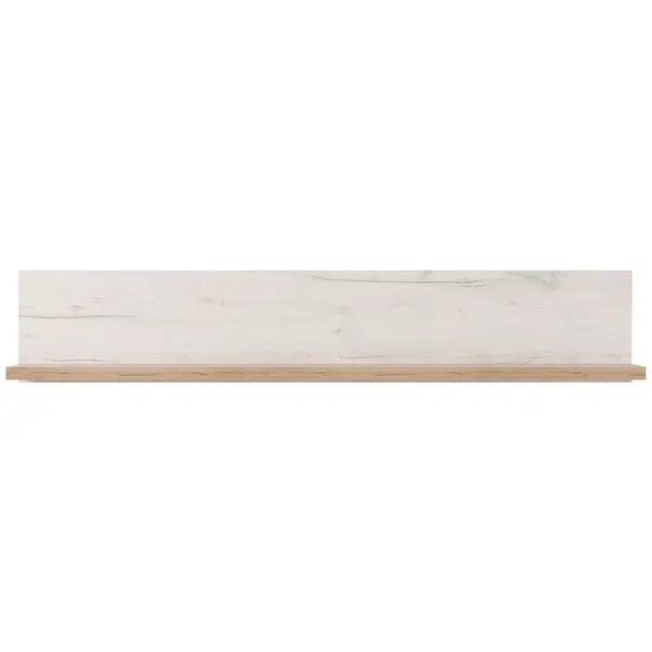Ti'me NÁSTĚNNÁ POLICE, barvy stříbrného dubu, 120/22/19,5 cm