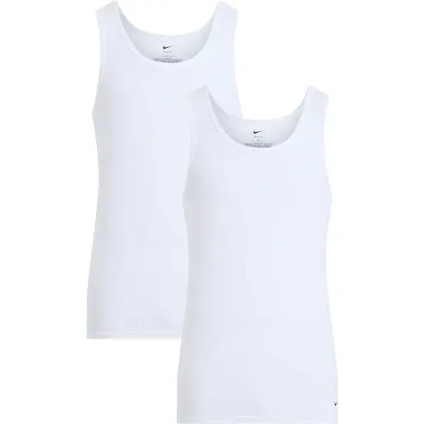 Nike RIBBED TANK 2PK Pánské tílko, bílá, velikost