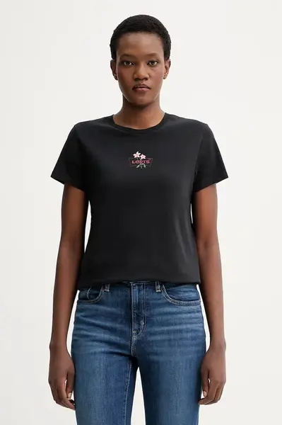 Levi's Bavlněné tričko Levi's LS THE PERFECT TEE CACTUS FLOWER