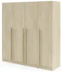 Čtvorjdverová šatníková skriňa arturoro - krémový dub
