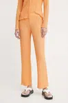 Kalhoty Résumé AllegraRS Pant dámské, oranžová barva, jednoduché, high waist, 20461120