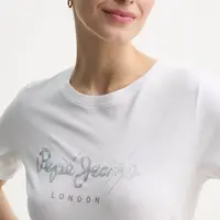 Bavlněné tričko Pepe Jeans LETICIA bílá barva, PL505997
