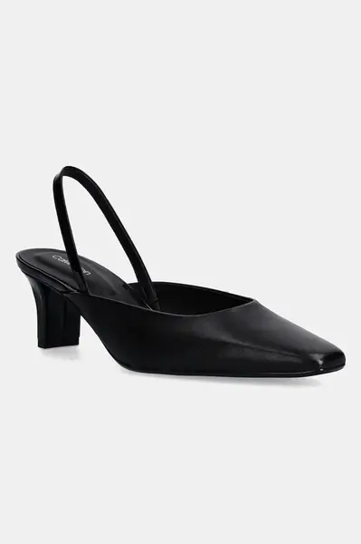 Kožené lodičky Calvin Klein HEEL SLING PUMP 50 - LTH