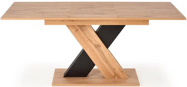 HALMAR Jídelní rozkládací stůl XARELTO dub wotan / černý 130-175x85 cm