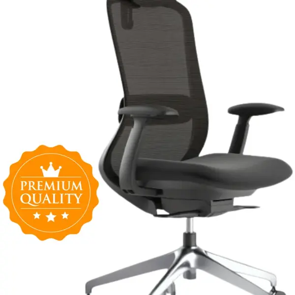 MERCURY Kancelářská židle BESSEL, černá, ergonomická, 8-12 hodin denně