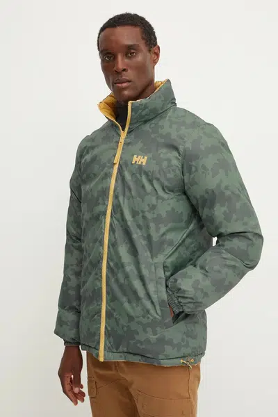 Oboustranná bunda Helly Hansen pánská, žlutá barva, zimní