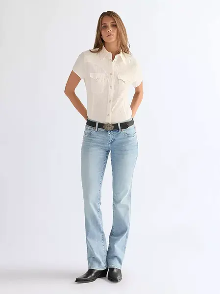 Dámské džíny WRANGLER LOW RISE BOLD BOOT SOUTHEAST 112378717 Velikost: 34/32