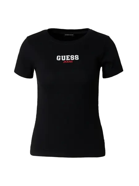 GUESS JEANS Tričko  červená / čierna / biela