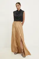 Sukně Answear.LAB zlatá barva, maxi, áčková