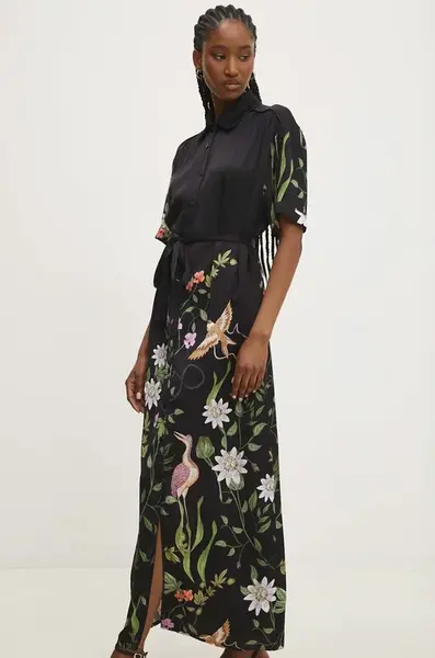 Šaty Answear.LAB černá barva, maxi