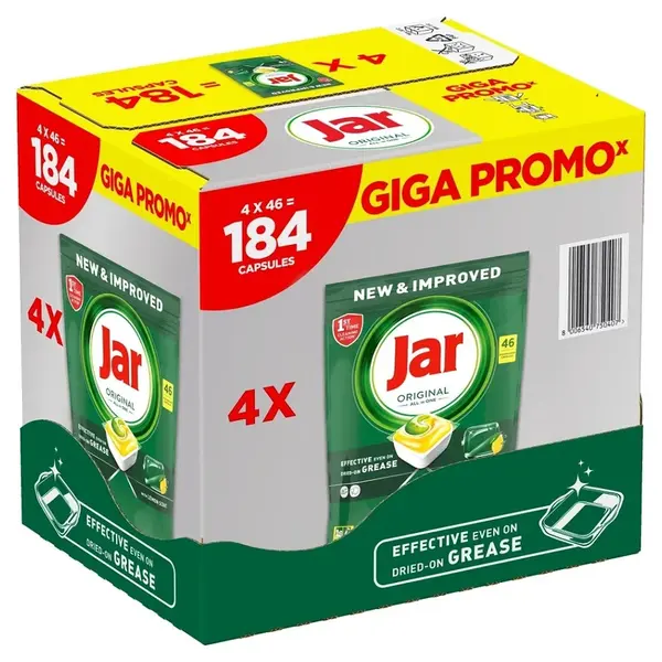 JAR Tablety do myčky Original All-in-One Yellow 4 x 46 ks