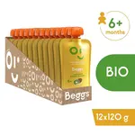 BEGGS Kiwi a banán BIO 12 kusů
