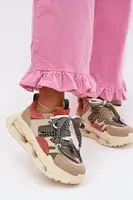 Dámské kožené tenisky na platformě