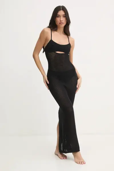 Šaty Karl Lagerfeld černá barva, maxi, A1W46032