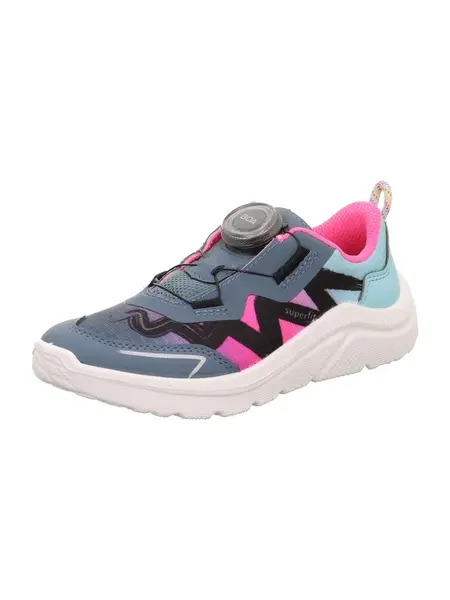 SUPERFIT Tenisky 'KICKS'  tyrkysová / zafírová / ružová / čierna