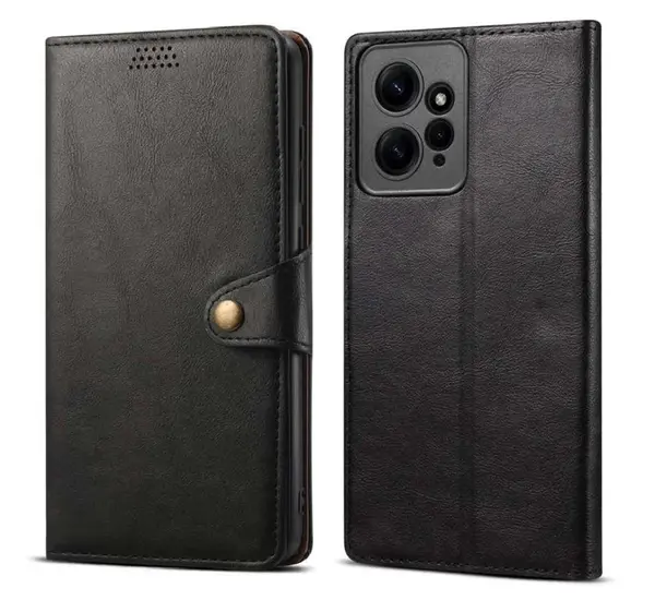Lenuo Leather flipové pouzdro pro Xiaomi Redmi Note 12 černá