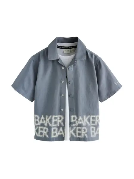 Baker by Ted Baker Košeľa  sivá / biela